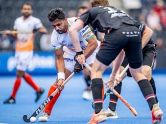 Indian men's hockey team against Germany